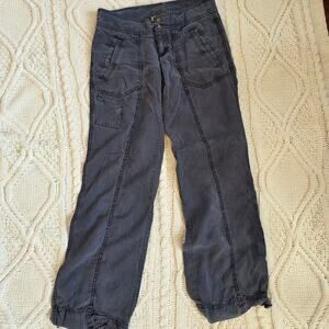 Athleta Women's Low‎ Rise Lyocell Utility Cargo Pants Relaxed Fit Size 2 Gray